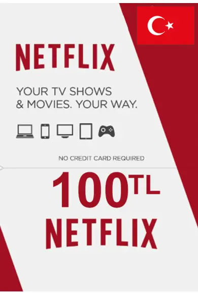 Carte Cadeau Netflix 100 TL TURQUIE – Frantz&Ranya Store